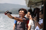 Students visited Tung Ping Chau, an offshore island located in the northeast corner of Hong Kong in Mirs Bay, during a weekend excursion.